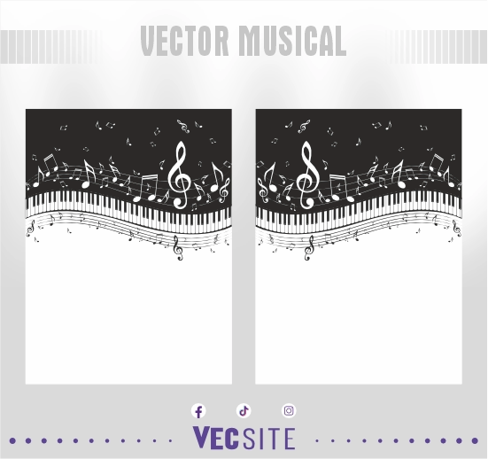 vectores musical plantilla