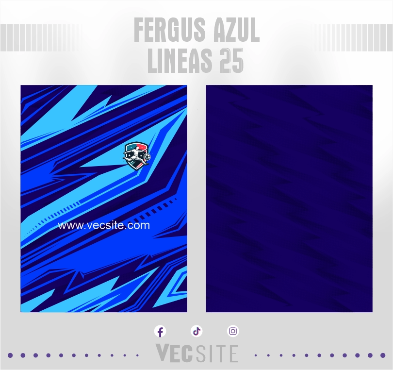 Fergus azul lineas 25